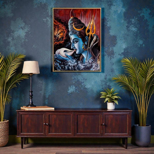 Shiva’s Grace: Large Vertical Deity Statement Piece