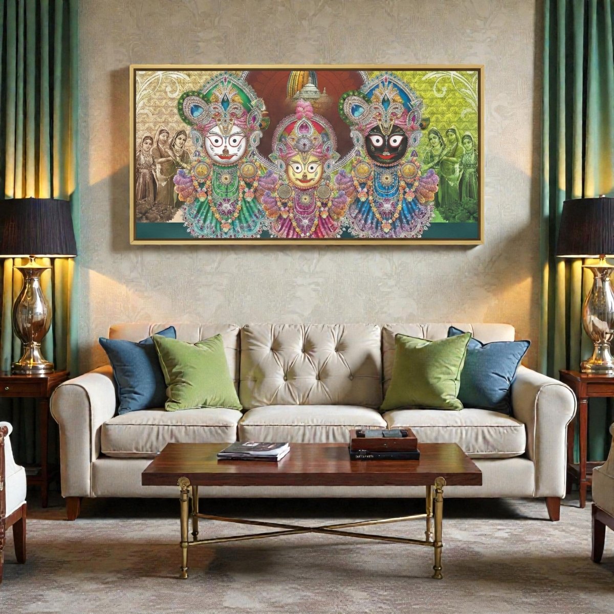 Shreekhetra Soul: Traditional Jagannath Balabhadra Subhadra Portrait