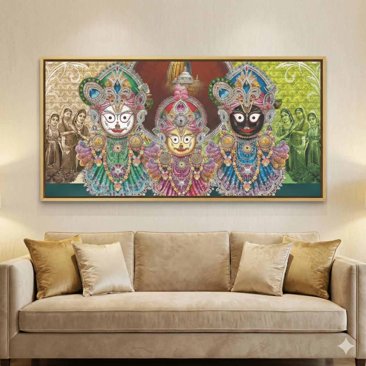 Shreekhetra Soul: Traditional Jagannath Balabhadra Subhadra Portrait