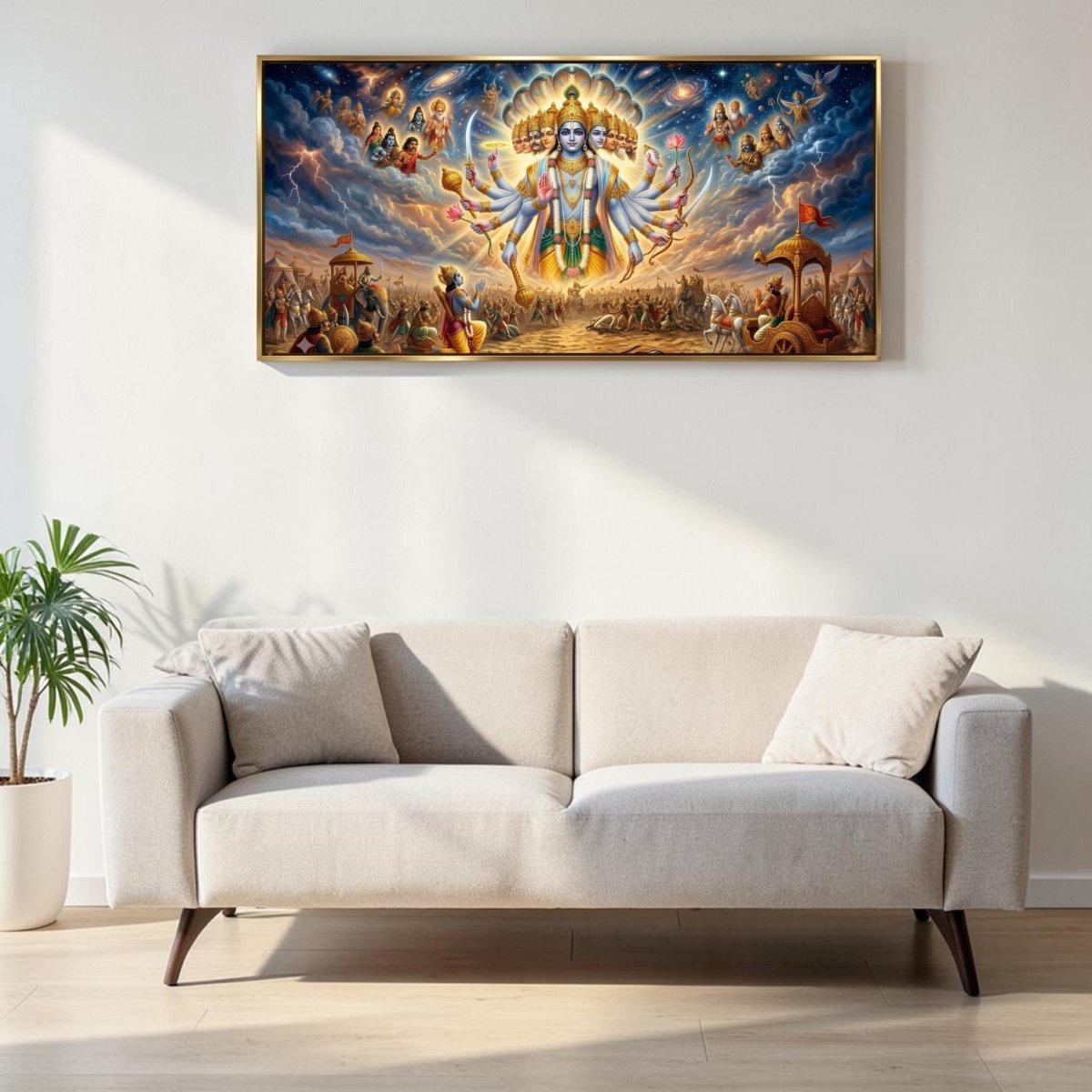 Shri Krishna Virat Roop: Arjuna’s Divine Vision (48 x 24 Inches)