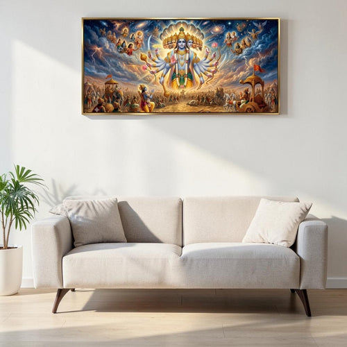 Shri Krishna Virat Roop: Arjuna’s Divine Vision (48 x 24 Inches)