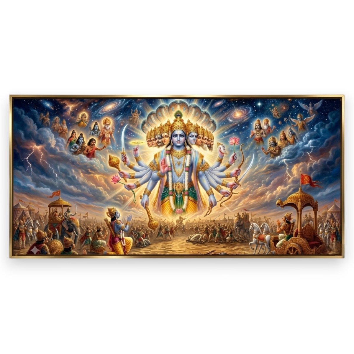 Shri Krishna Virat Roop: Arjuna’s Divine Vision (48 x 24 Inches)
