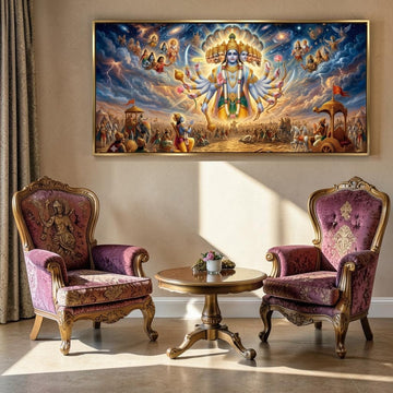 Shri Krishna Virat Roop: Arjuna’s Divine Vision (48 x 24 Inches)