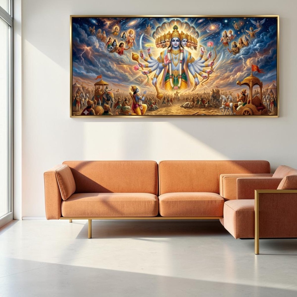Shri Krishna Virat Roop: Arjuna’s Divine Vision (48 x 24 Inches)