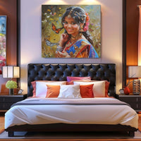 Thumbnail for South Indian:Concrete Jungle's Butterfly Canvas Wall Painting (36 x 36 Inches)