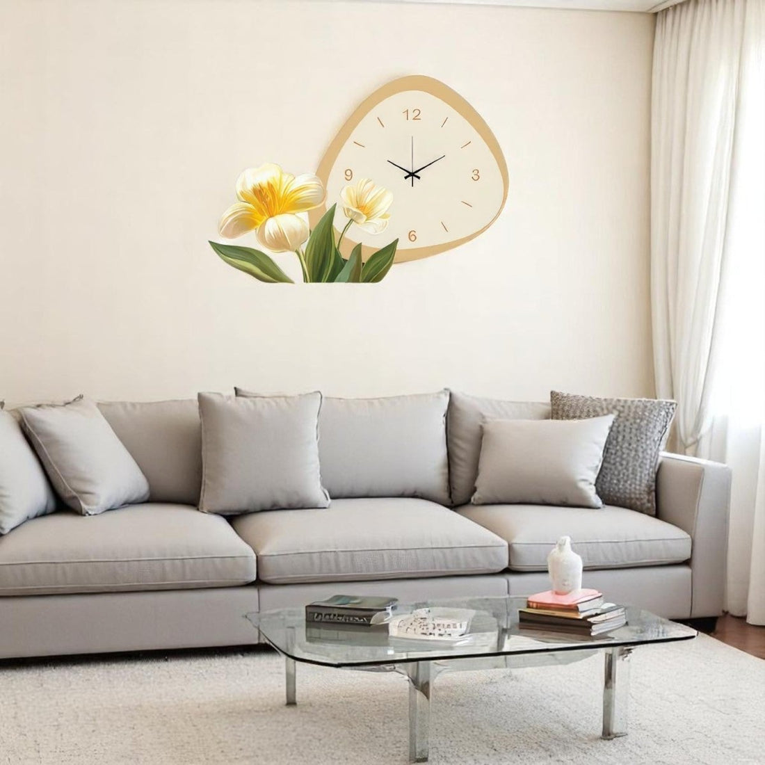 Spring Floral Timepiece Decor (40 x 120 CM)