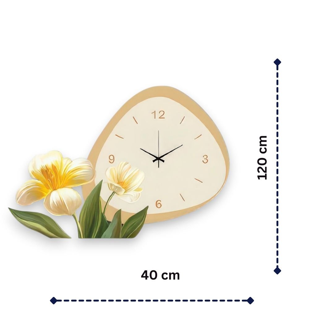 Spring Floral Timepiece Decor (40 x 120 CM)