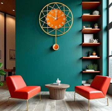 Stella Nova:Modern Pendulum Clock (24 x 24 Inches Dia)
