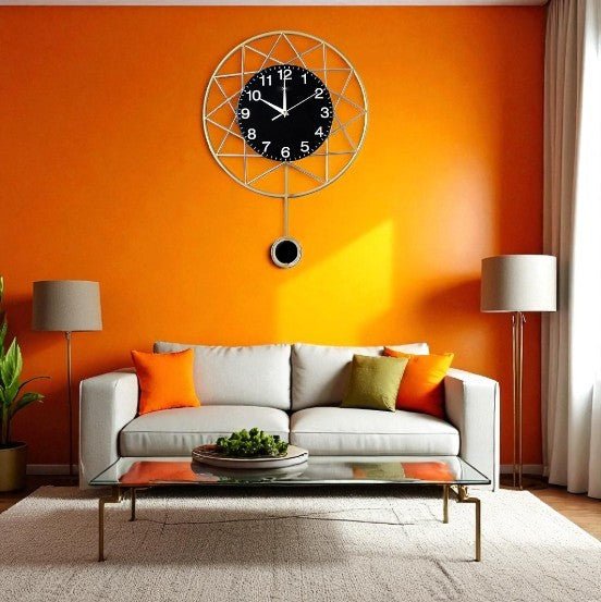 Stella Nova:Modern Pendulum Clock (24 x 24 Inches Dia)