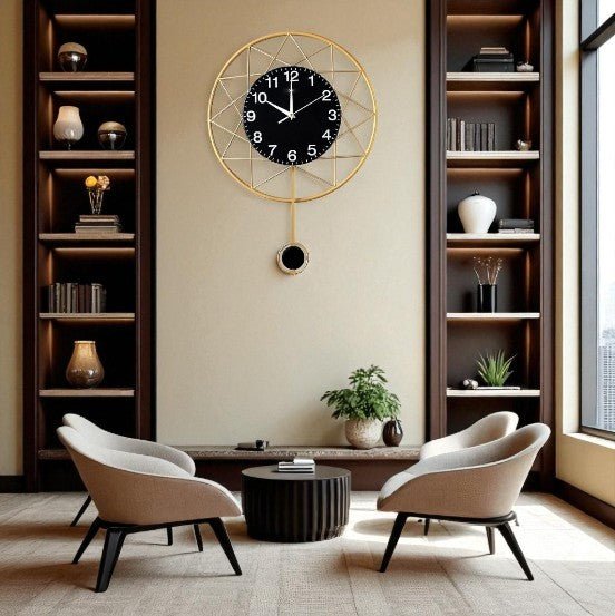 Stella Nova:Modern Pendulum Clock (24 x 24 Inches Dia)