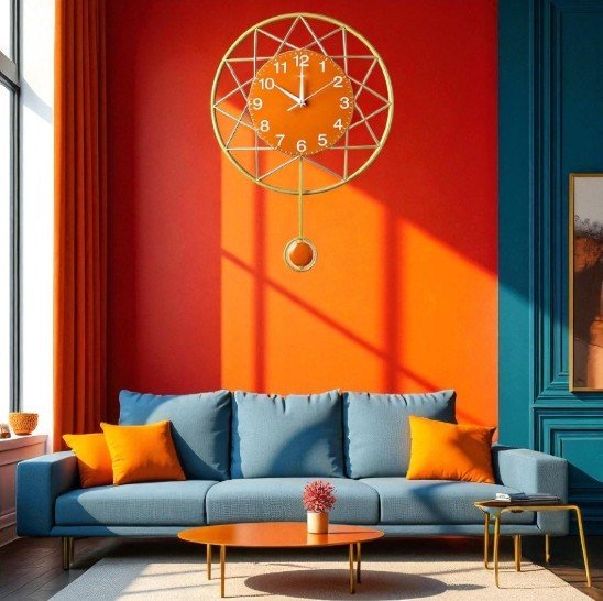 Stella Nova:Modern Pendulum Clock (24 x 24 Inches Dia)