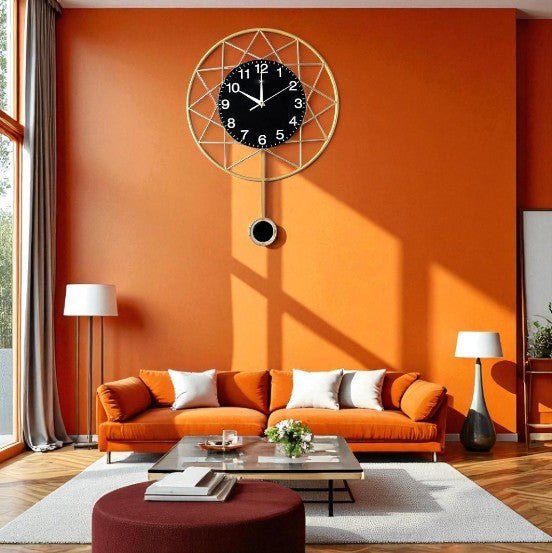 Stella Nova:Modern Pendulum Clock (24 x 24 Inches Dia)