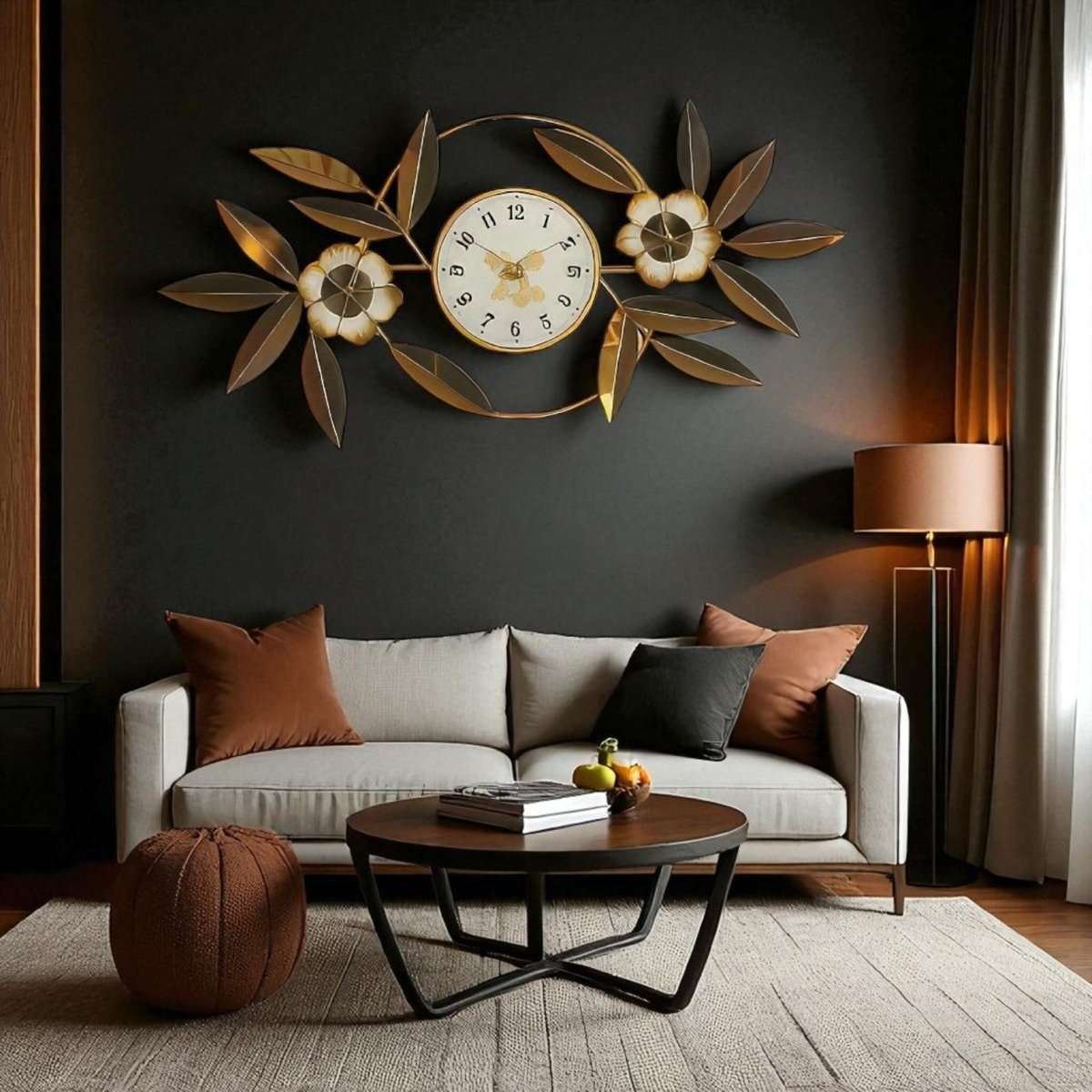 Sunburst Blossom Chronometer Wall Watch (40.5 x 20 Inches)