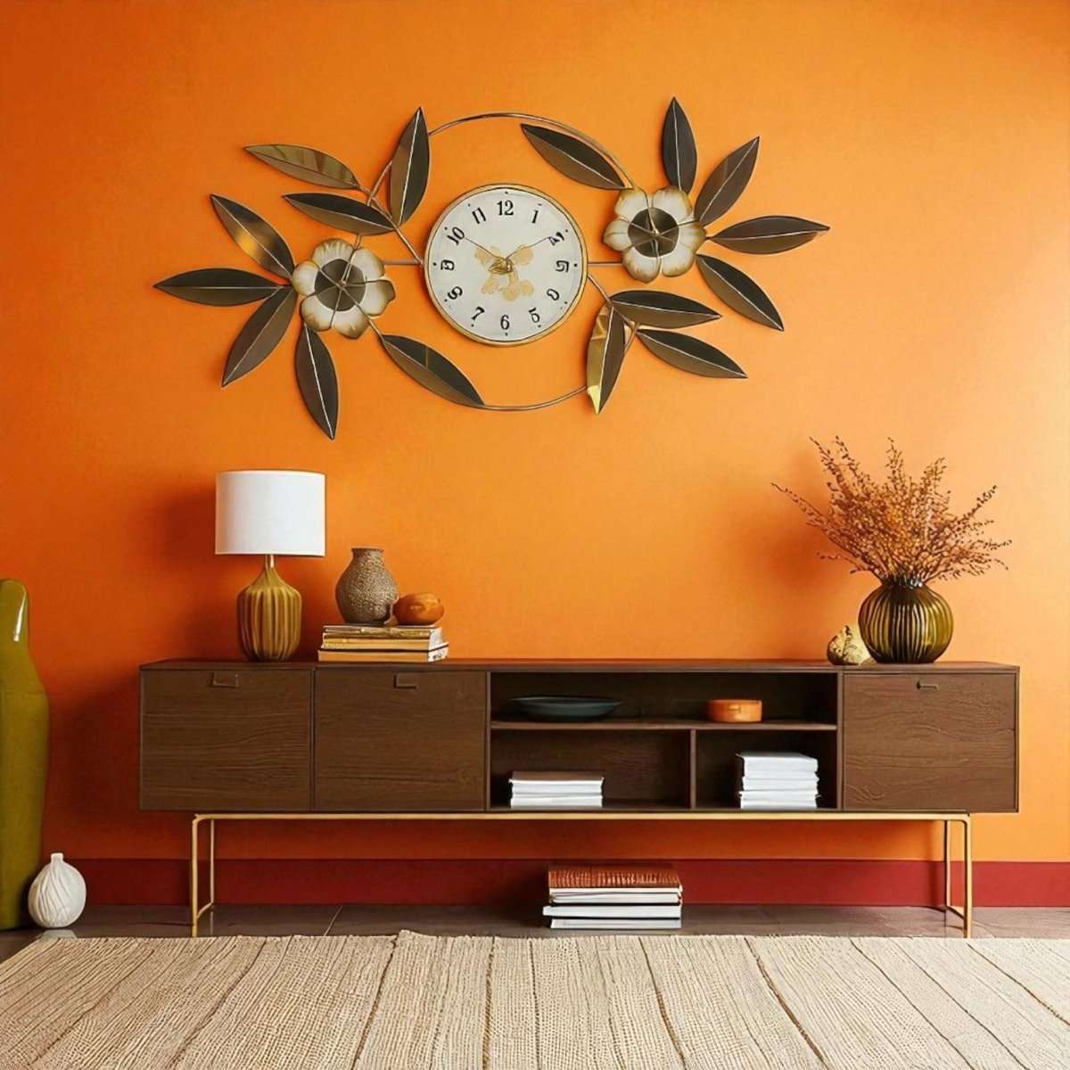 Sunburst Blossom Chronometer Wall Watch (40.5 x 20 Inches)