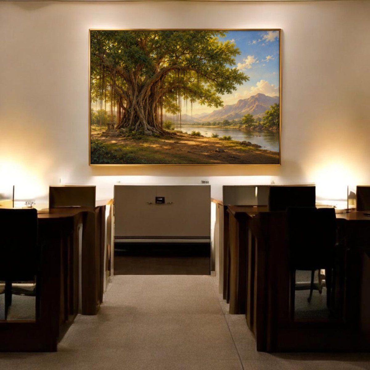 Suryansh Banyan – Tree of Golden Light (36 x 24 Inches)