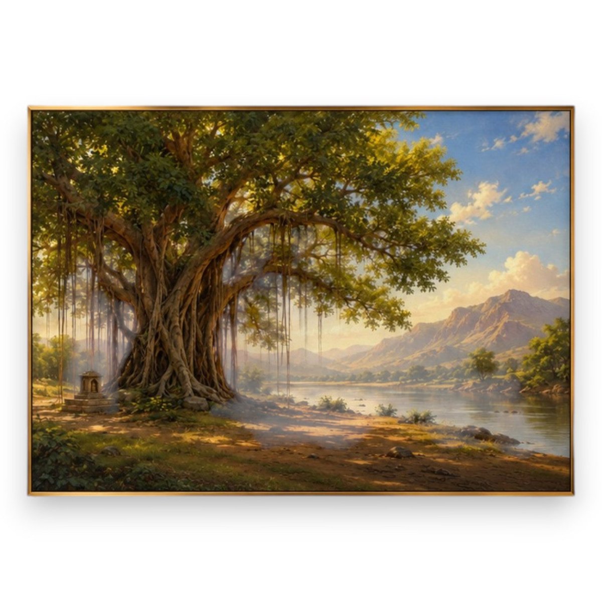 Suryansh Banyan – Tree of Golden Light (36 x 24 Inches)