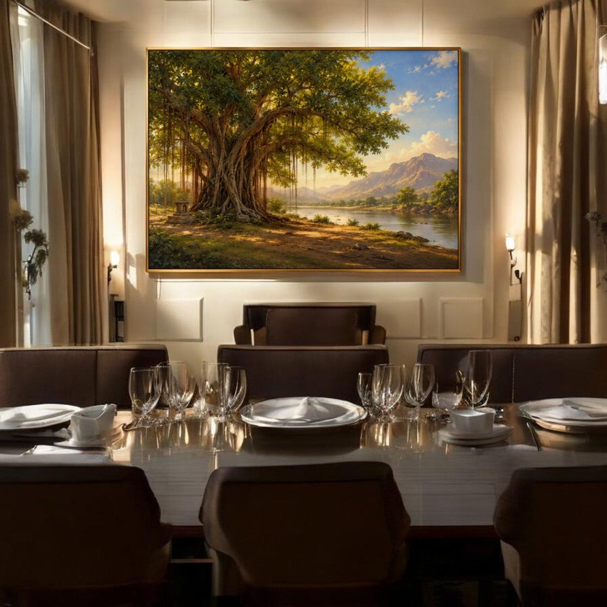 Suryansh Banyan – Tree of Golden Light (36 x 24 Inches)