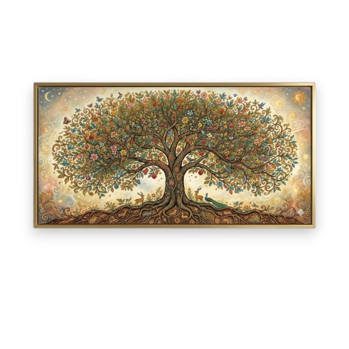 The Abundance Tree: Hand - Painted Style Tree of Life (48 x 24 Inches)