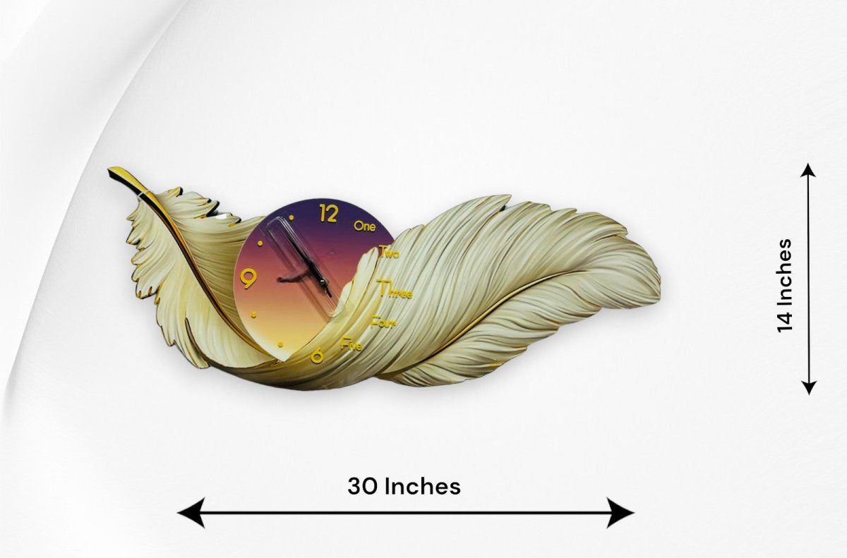 The Avian Hourglass Crystal Wall Clock (30 x 14 Inches)