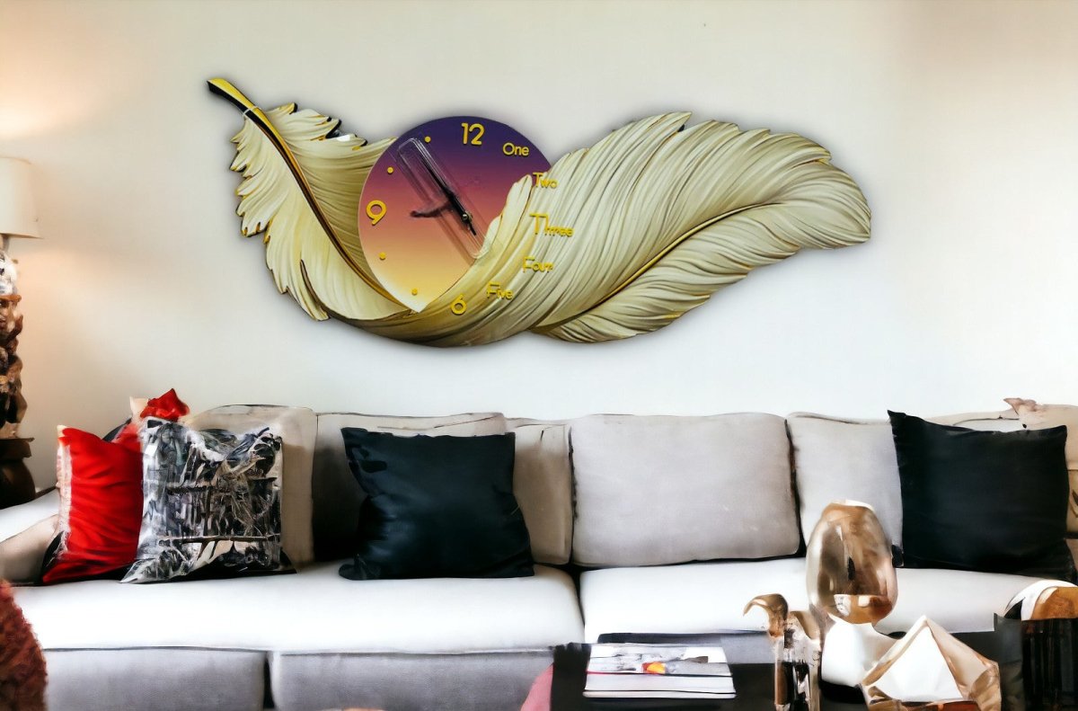 The Avian Hourglass Crystal Wall Clock (30 x 14 Inches)