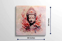 Thumbnail for The Buddha of Flowers Canvas Wall Painiting (36 x 36 Inches)