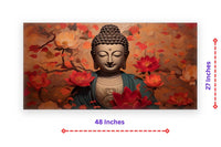 Thumbnail for The Buddha's Smile in Red Bloom (48 x 27 Inches )