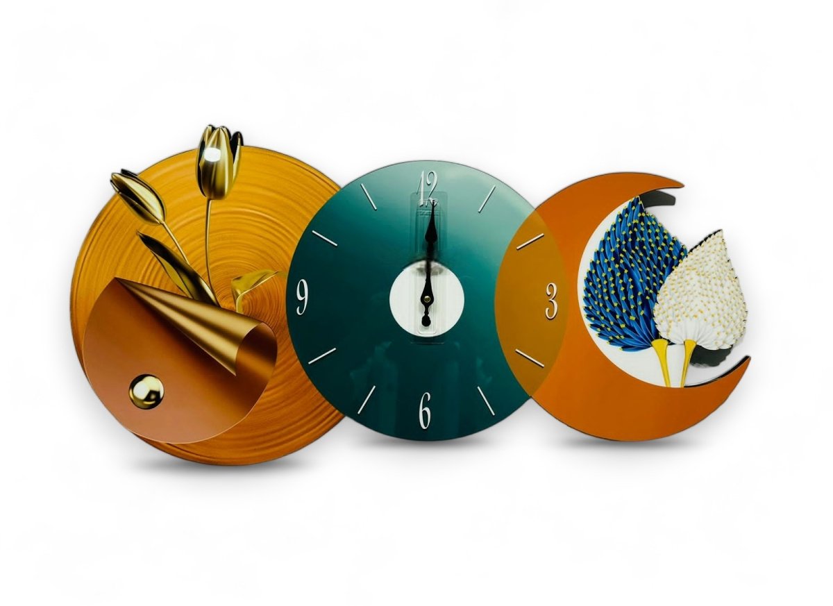 The Chronos’s Glitter Crystal Wall Clock (32 x 16 Inches)