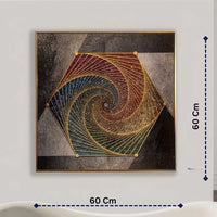 Thumbnail for The Cosmic Coil Crystal Wall Painting (60 x 60 cms)