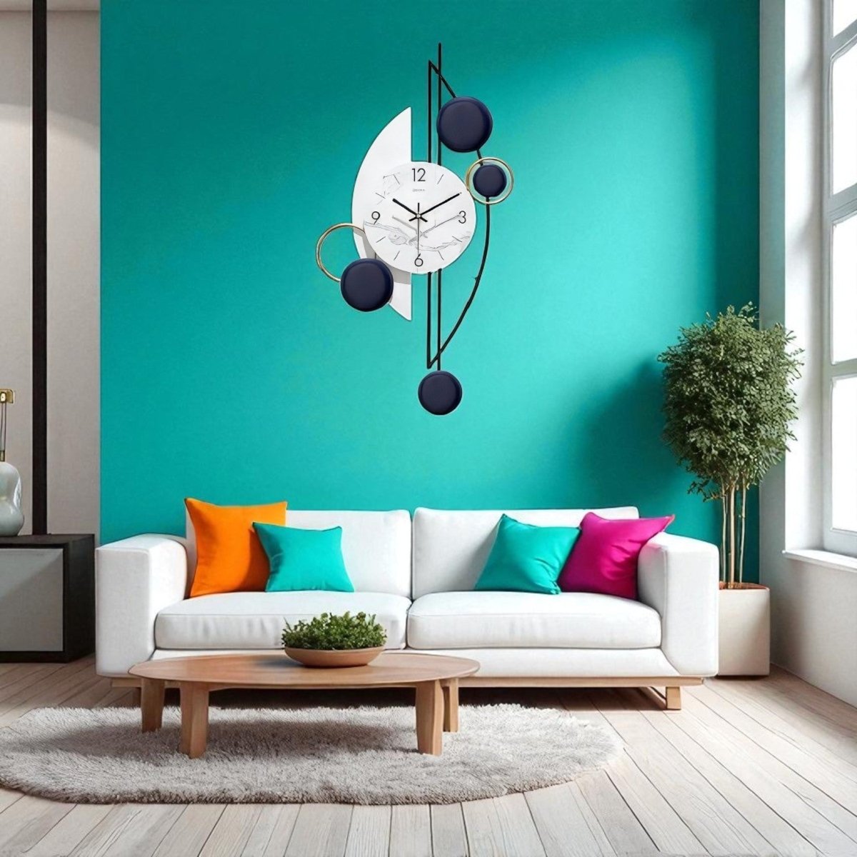 The Cosmic Meridian Clock (28 x 15 Inches) - Punam Metalcrafts