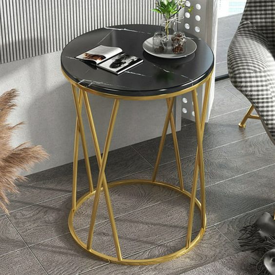 The Crisscross Opulent X Marble End Table for Livingroom