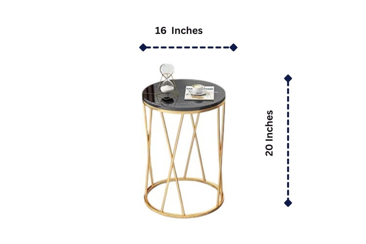 The Crisscross Opulent X Marble End Table for Livingroom