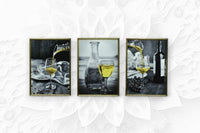 Thumbnail for The Crystal Decantation Crystal Glass Painting Set of 3 (150 x 70 Cm)