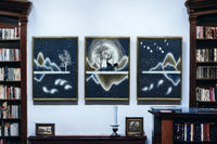 Thumbnail for The Crystal Peaks in Moon Light Crystal Glass Painting Set of 3 (150 x 70 Cm)