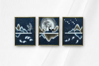 Thumbnail for The Crystal Peaks in Moon Light Crystal Glass Painting Set of 3 (150 x 70 Cm)