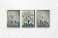 Thumbnail for The Crystal Stag Crystal Glass Painting Set of 3 (150 x 70 Cm)