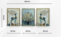 Thumbnail for The Echoes of Twilight Crystal Glass Painting Set of 3 (150 x 70 Cm)