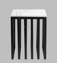 Thumbnail for The Enigma Metallic Cube Side Table (Black)