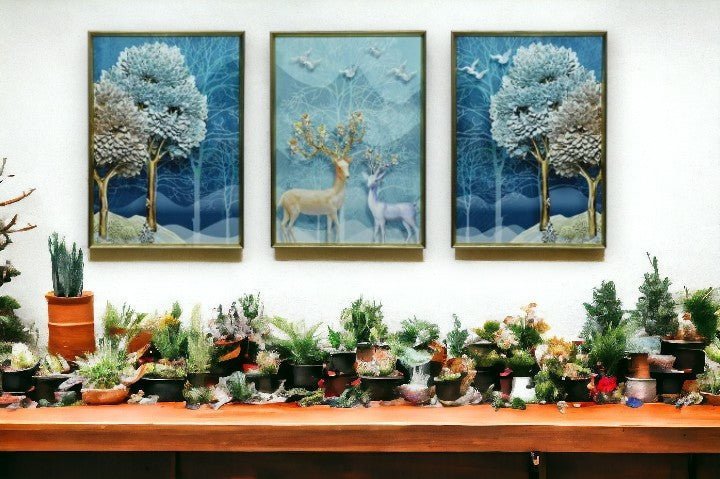 The Fabled Forest Crystal Glass Painting Set of 3 (150 x 70 Cm)