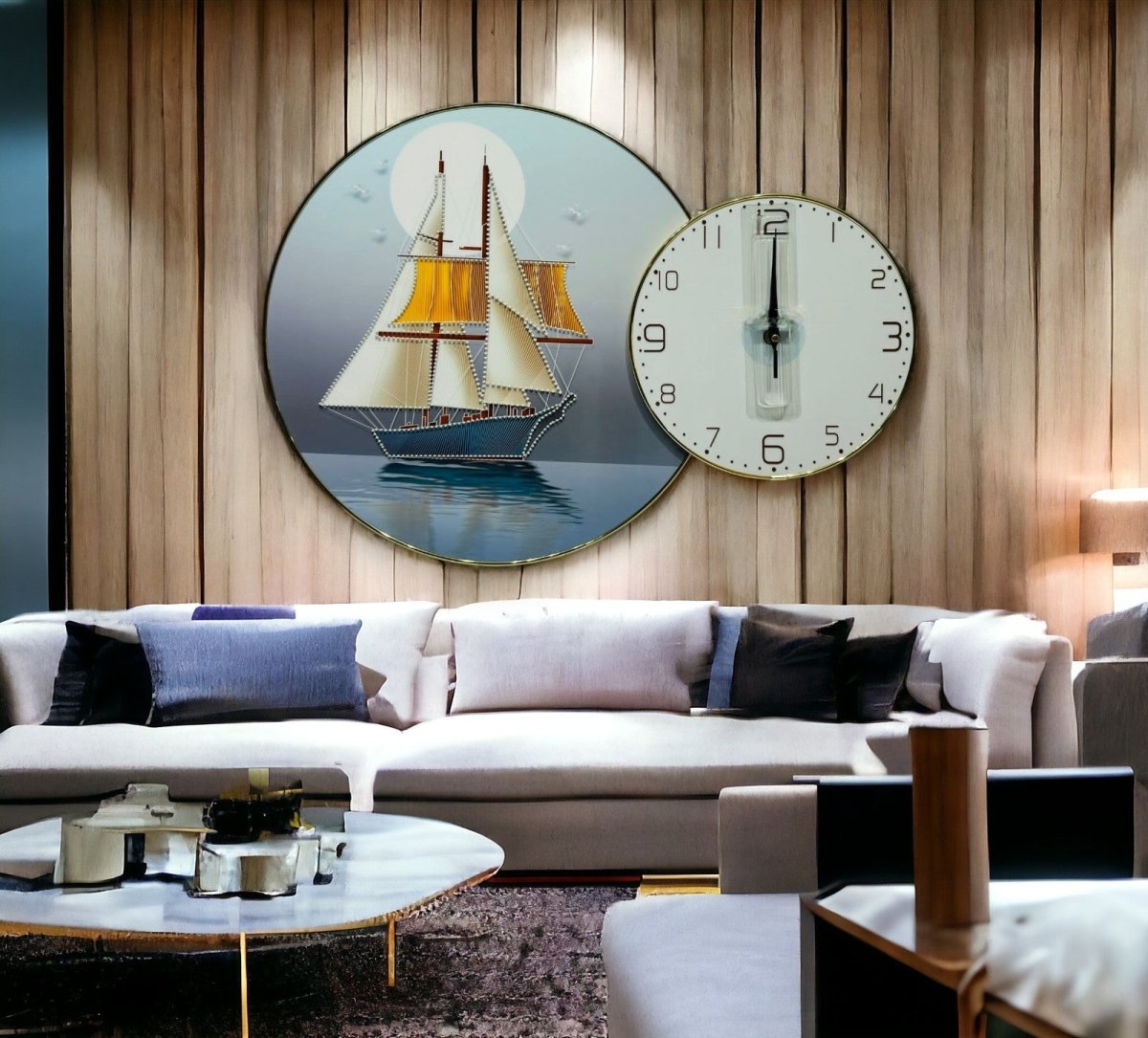 The Fair Winds Crystal Wall Clock (24 x 16 Inches)