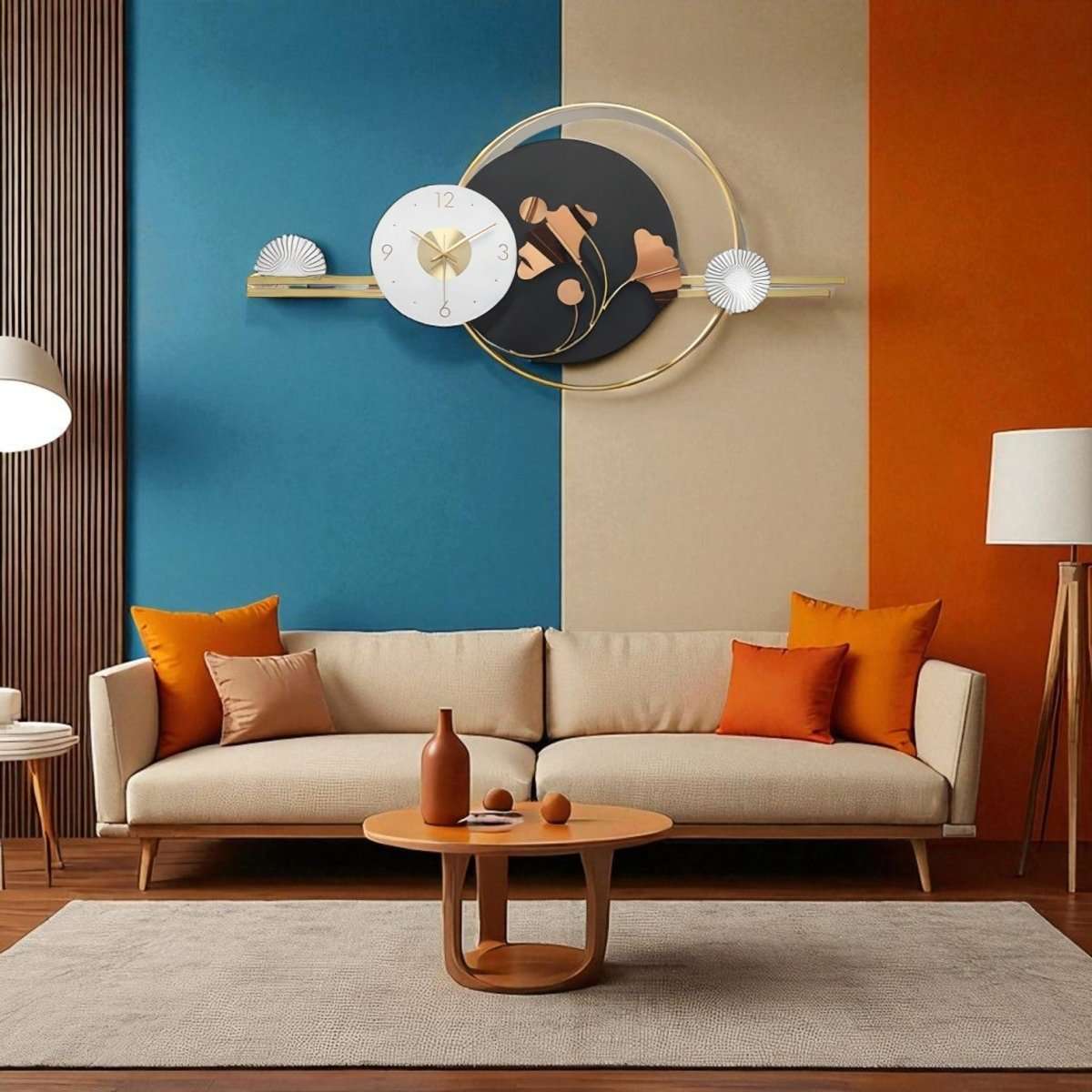 The Flowing Lines Clock (35.4 x 17.7 Inches)