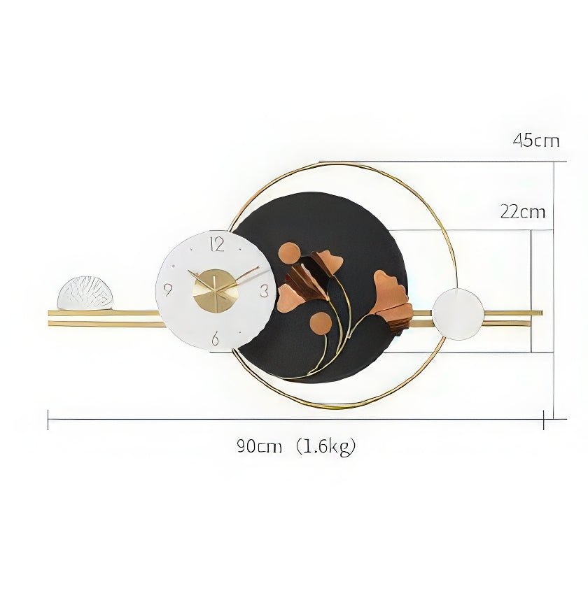 The Flowing Lines Clock (35.4 x 17.7 Inches)