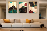 Thumbnail for The Fluid Forms Crystal Glass Painting Set of 3 (150 x 70 Cm)