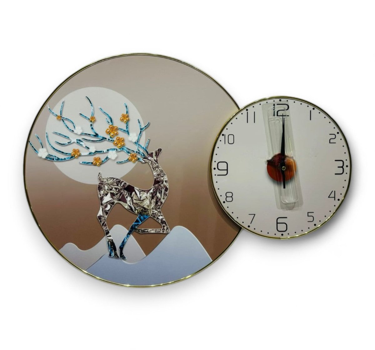 The Frosted Forest Crystal Wall Clock (24 x 16 Inches)