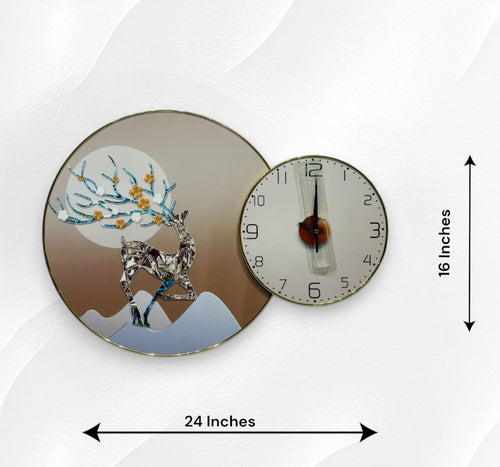 The Frosted Forest Crystal Wall Clock (24 x 16 Inches)
