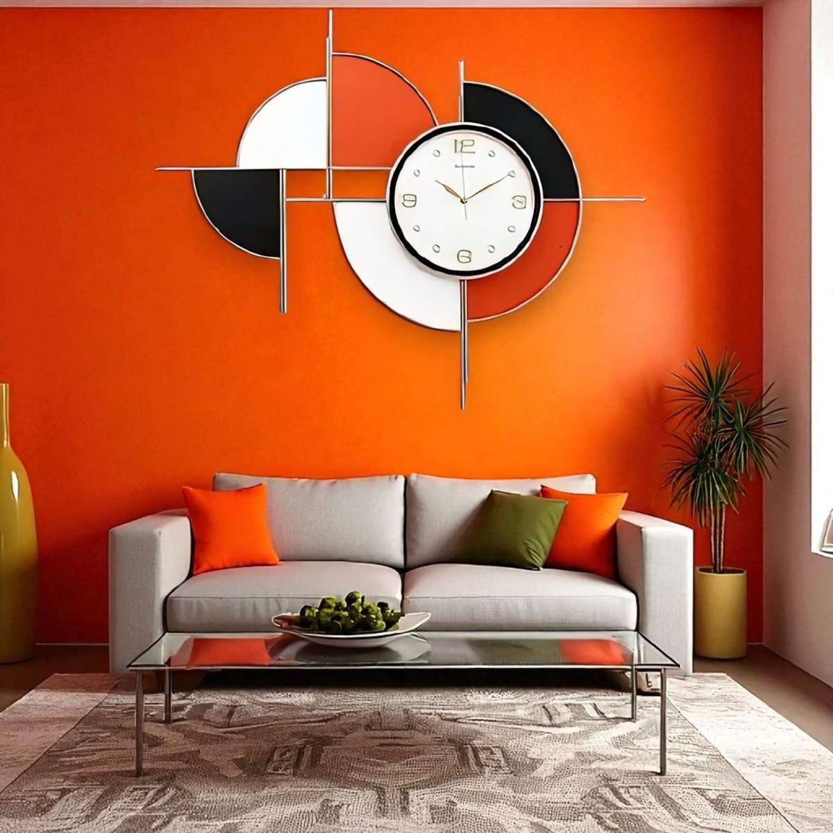The GeoFusion Wall Art Clock (38 x 32 Inches)
