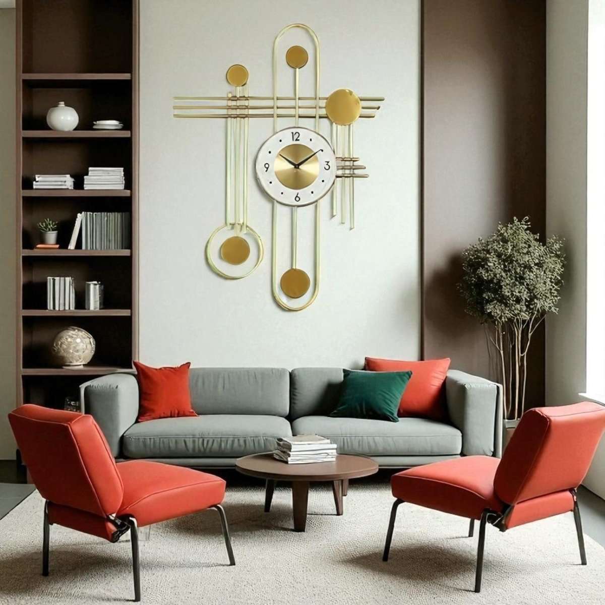 The Gilded Baton Timepiece (31.5 x 24 Inches)