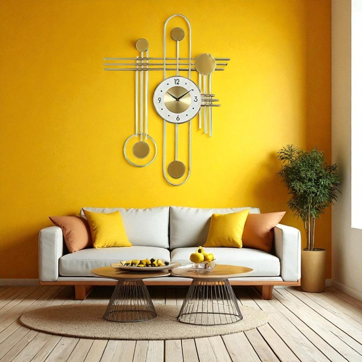 The Gilded Baton Timepiece (31.5 x 24 Inches)