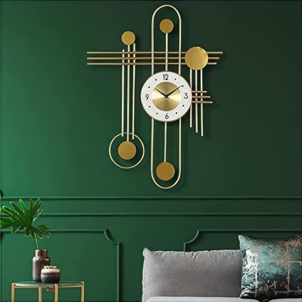 The Gilded Baton Timepiece (31.5 x 24 Inches)