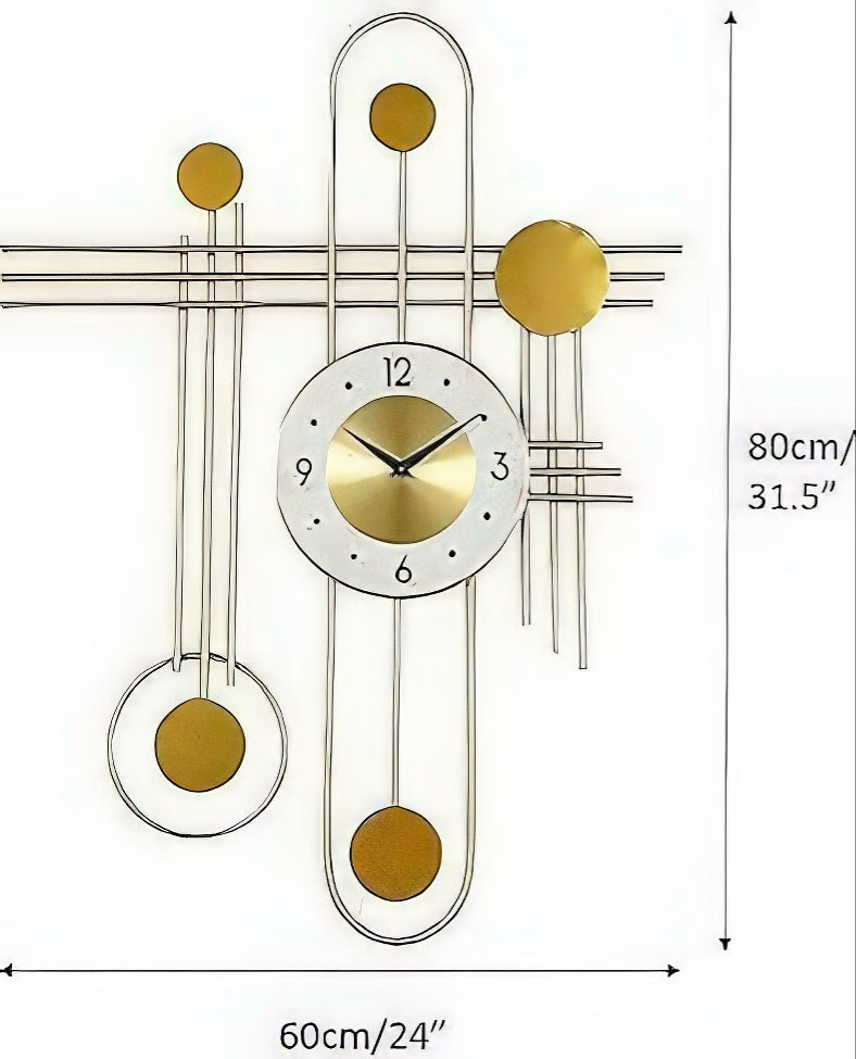 The Gilded Baton Timepiece (31.5 x 24 Inches)