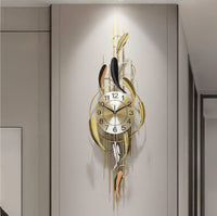 Thumbnail for The Gilded Feather Clock (36.2 x 11 Inches)